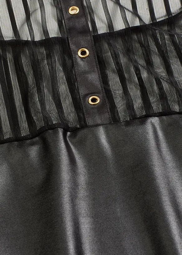 Sexy halter jurk in wetlook, bonprix