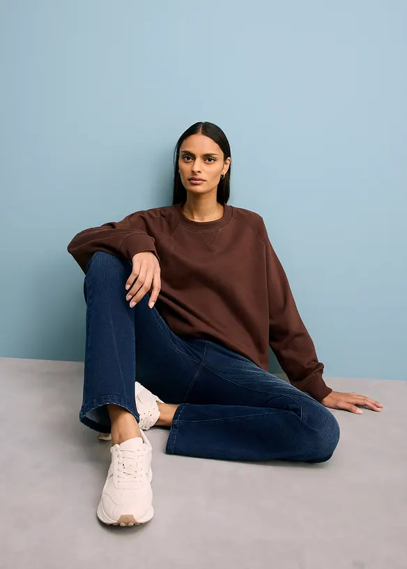 Ultrasoft corrigerende bootcut jeans, high waist, bonprix