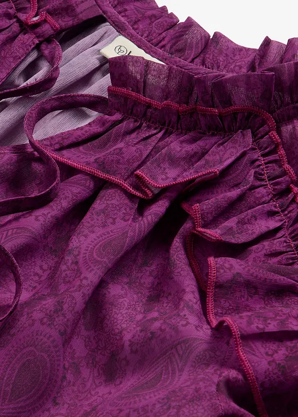 Chiffon blouse met ruches, bonprix