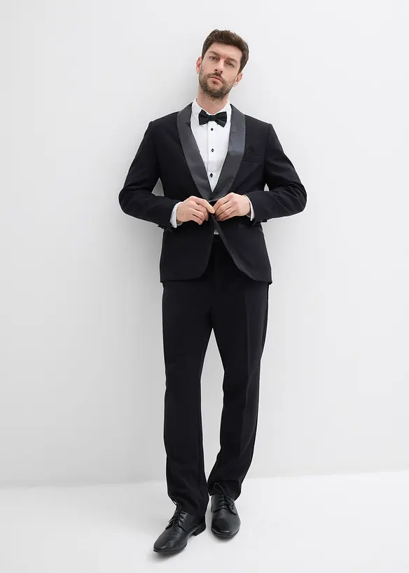 Overhemd en vlinderstrik van biologisch katoen (2-dlg. set), bonprix