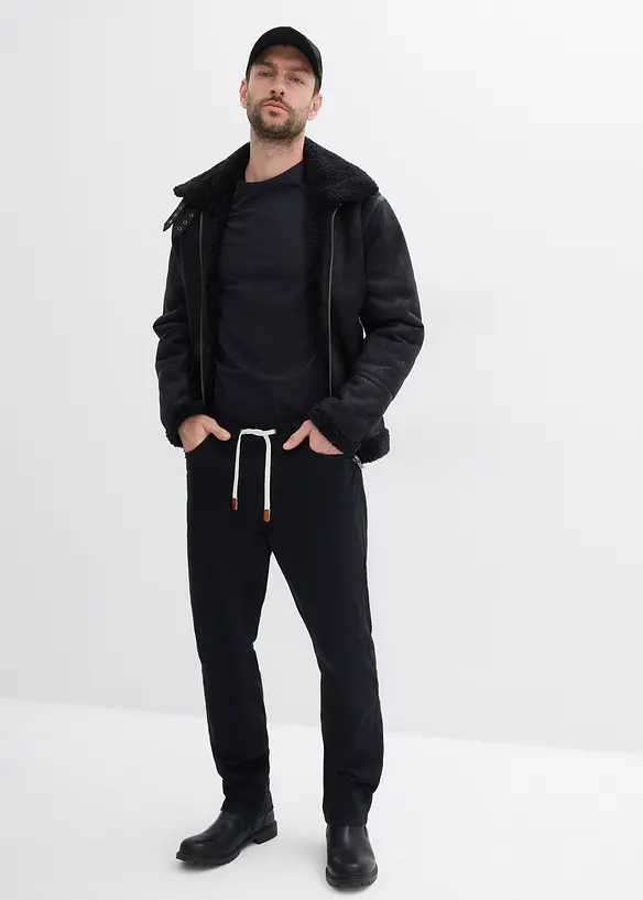 Regular fit stretch instapbroek, straight, bonprix