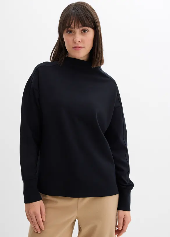 Oversized sweater van zachte scuba, bonprix