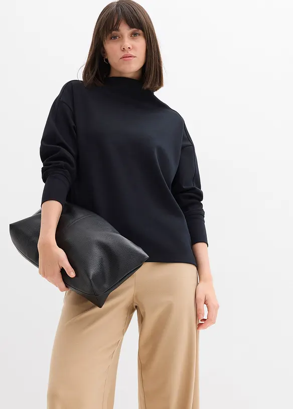 Oversized sweater van zachte scuba, bonprix