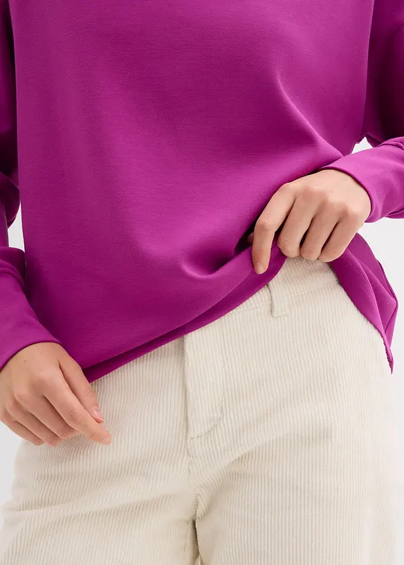 Oversized sweater van zachte scuba, bonprix