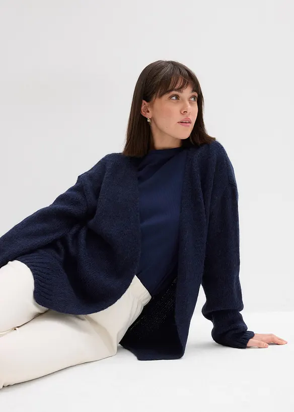 Oversized grof gebreid vest, bonprix