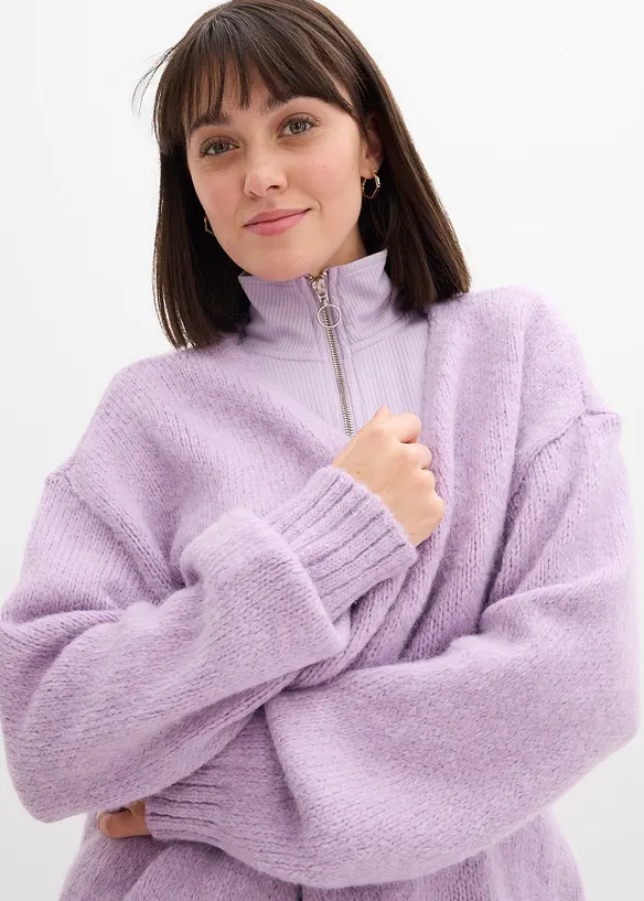 Oversized grof gebreid vest, bonprix