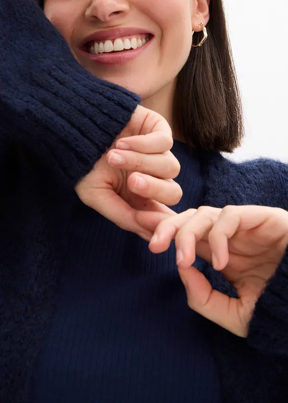 Oversized grof gebreid vest, bonprix