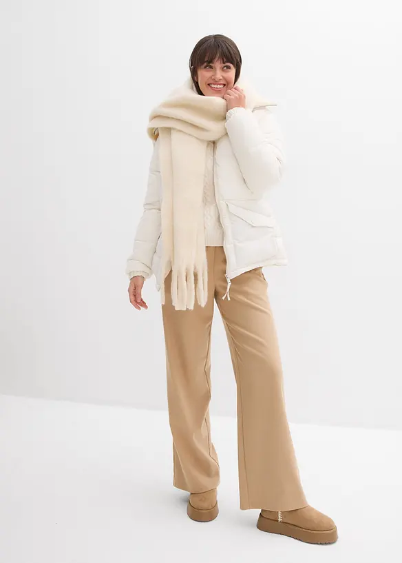 Gewatteerde jas met teddykraag, bonprix