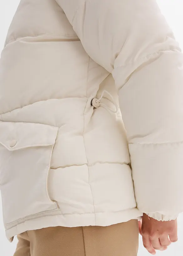Gewatteerde jas met teddykraag, bonprix