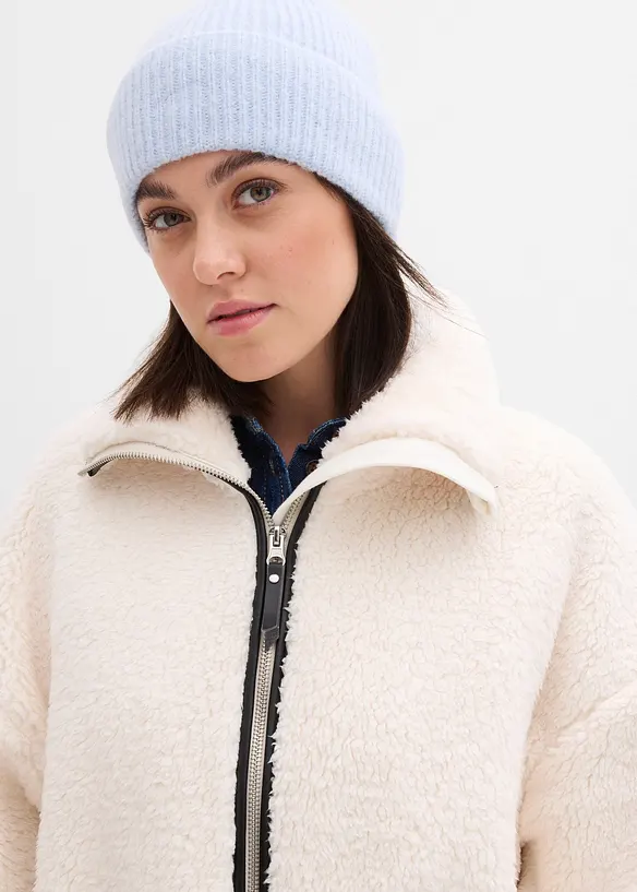 Oversized jas van teddy fleece, bonprix