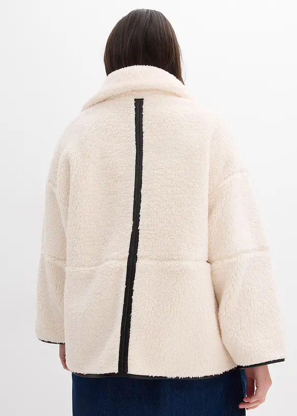 Oversized jas van teddy fleece, bonprix