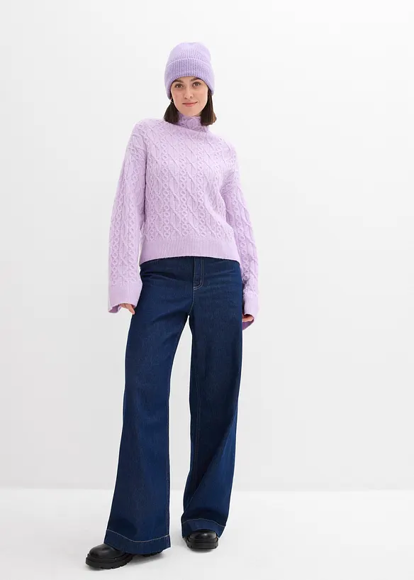 Trui met kabelpatroon, bonprix