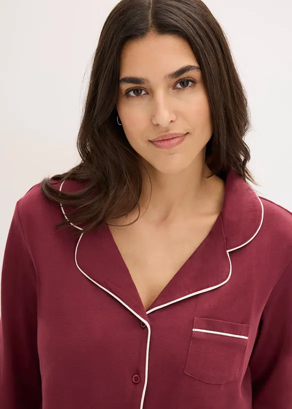 Pyjama van puur katoen met knoopsluiting, bonprix