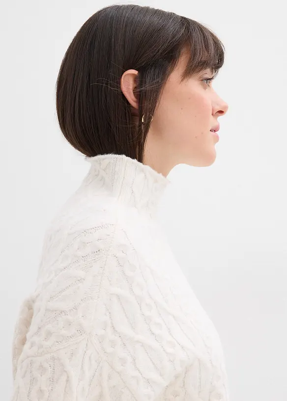 Trui met kabelpatroon, bonprix