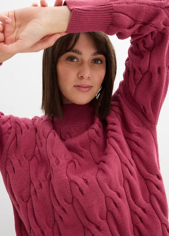 Oversized trui in een zachte viscosemix, bonprix