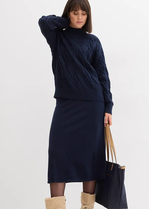 Oversized trui in een zachte viscosemix, bonprix