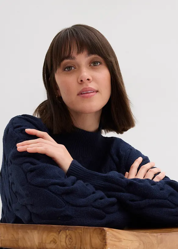 Oversized trui in een zachte viscosemix, bonprix