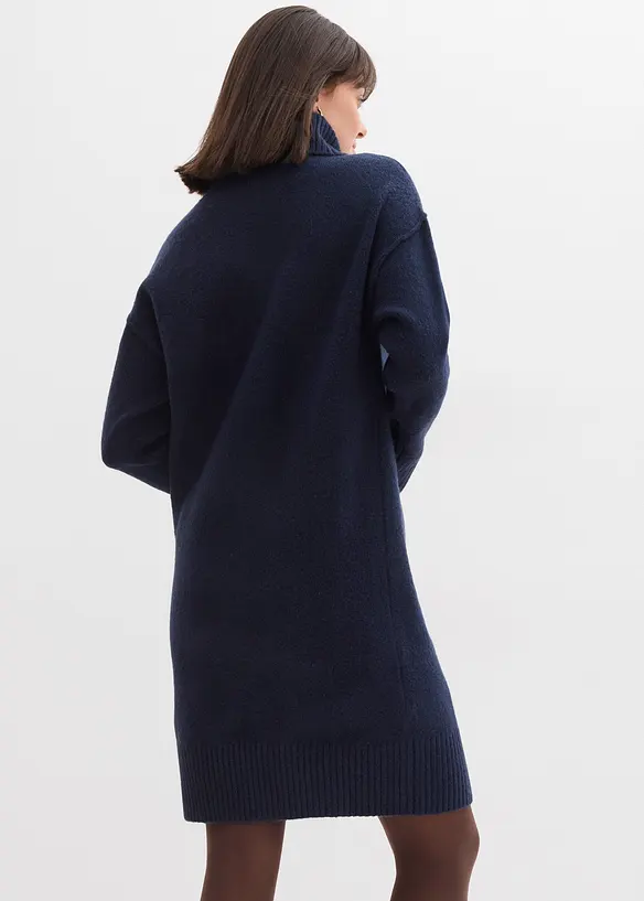 Gebreide jurk met siernaad, bonprix