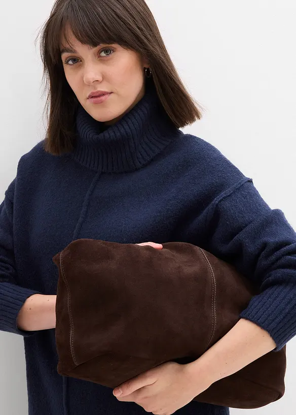 Gebreide jurk met siernaad, bonprix