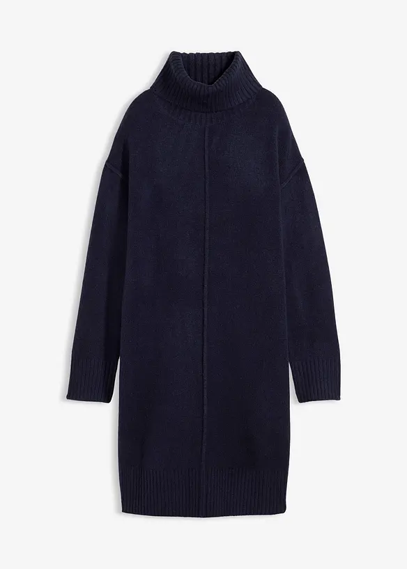 Gebreide jurk met siernaad, bonprix