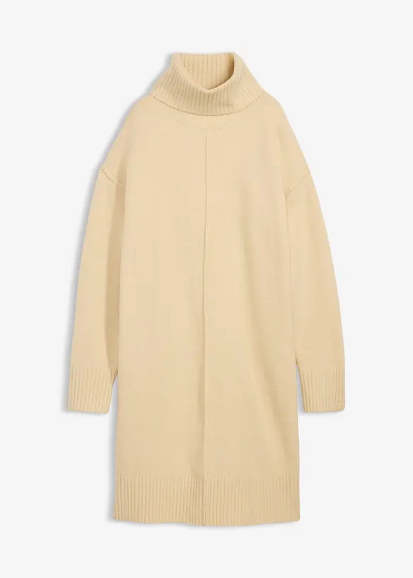 Gebreide jurk met siernaad, bonprix