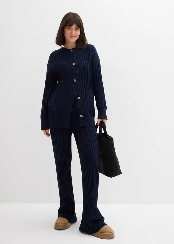 Gebreid vest in een zachte viscosemix, bonprix