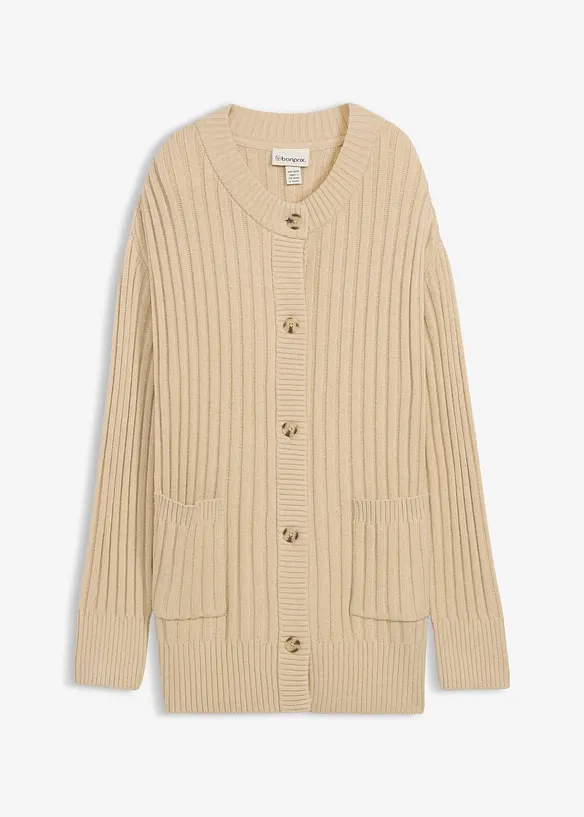 Gebreid vest in een zachte viscosemix, bonprix