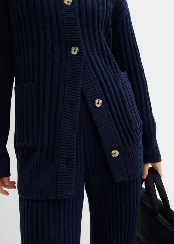 Gebreid vest in een zachte viscosemix, bonprix