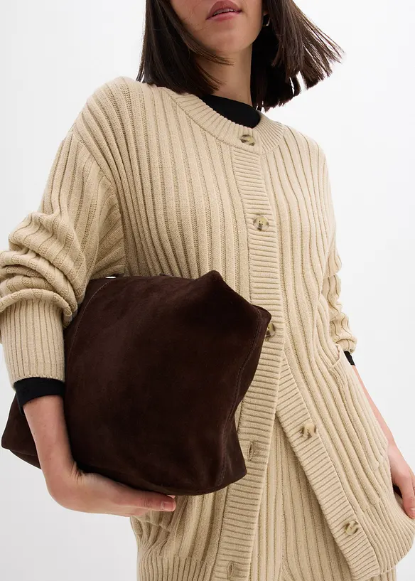 Gebreid vest in een zachte viscosemix, bonprix