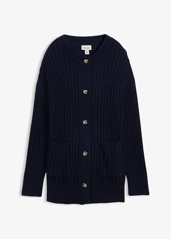 Gebreid vest in een zachte viscosemix, bonprix