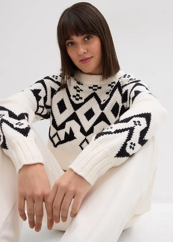 Oversized Noorse trui, bonprix