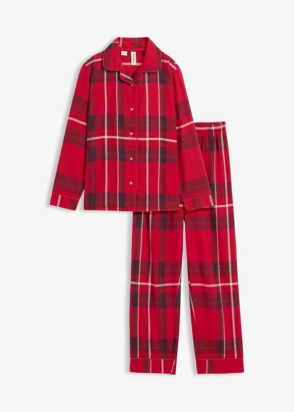Flanellen pyjama van zacht katoen (2-dlg. set), bonprix