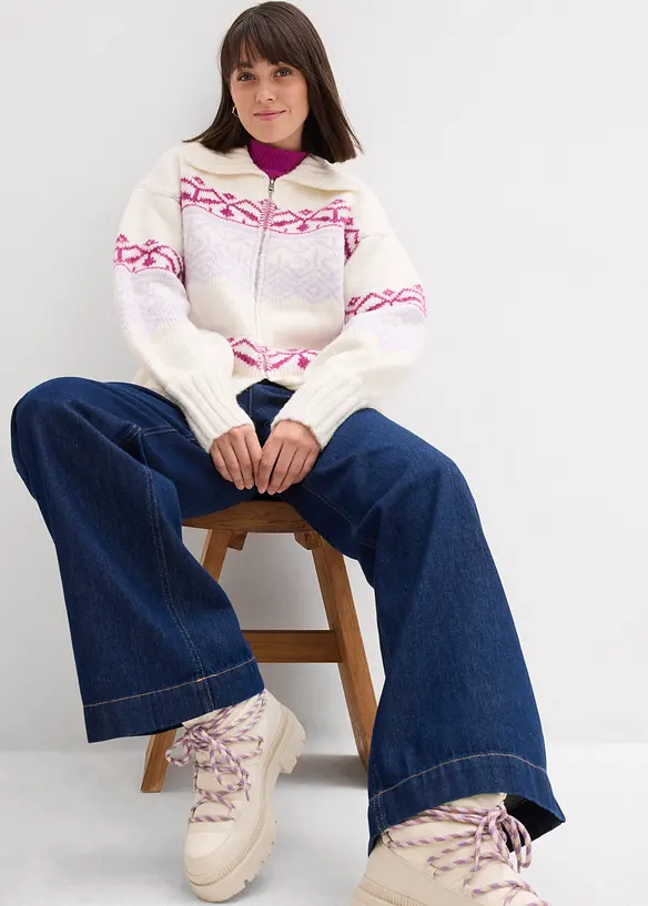 Korte vest met Noors patroon, bonprix