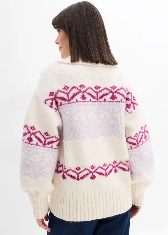 Korte vest met Noors patroon, bonprix