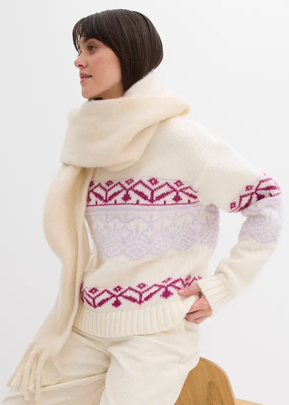 Oversized Noorse trui, bonprix