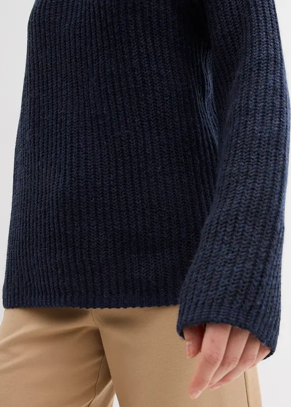 Geribde oversized trui, bonprix