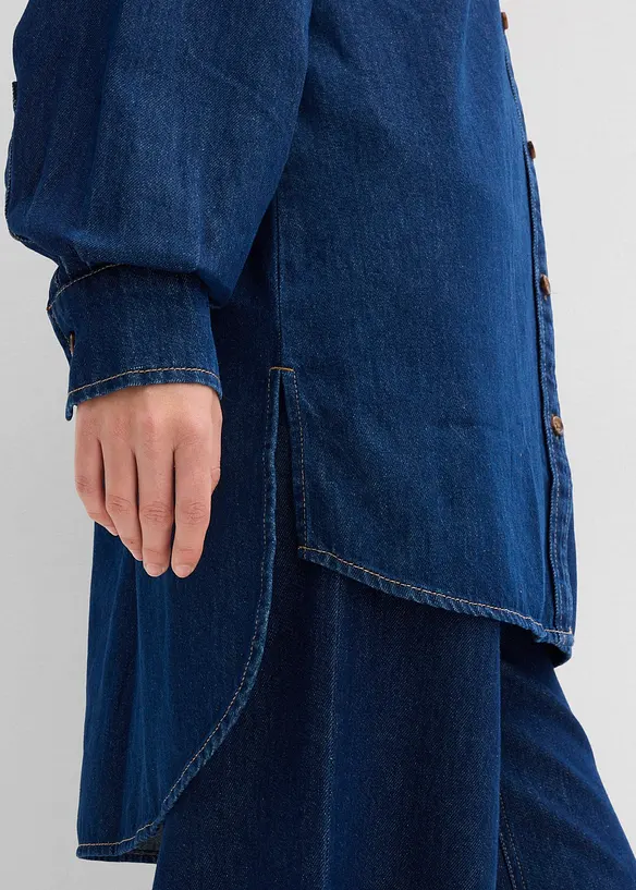 Spijkerblouse van zware denim, puur katoen, oversized, bonprix