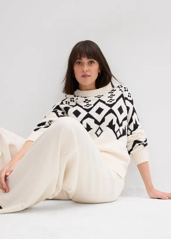 Oversized Noorse trui, bonprix