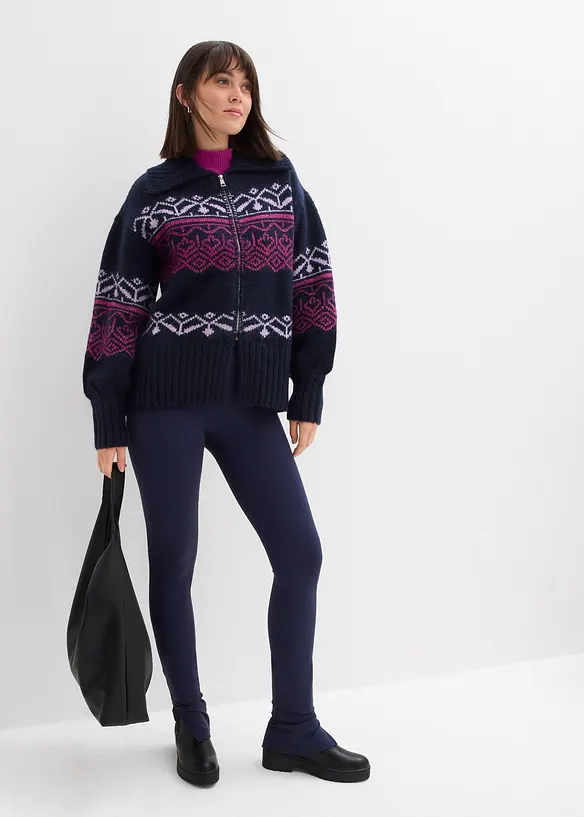 Leggings met ritssluiting in de naad, bonprix