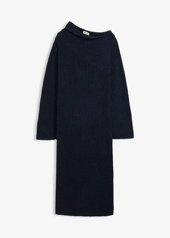 Geribde, gebreide jurk, bonprix
