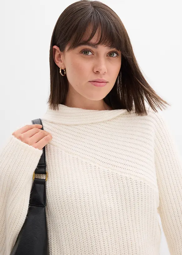 Geribde, gebreide jurk, bonprix