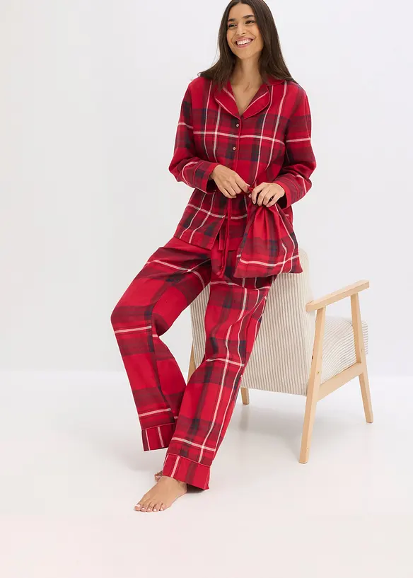 Geweven flanellen pyjama, bonprix