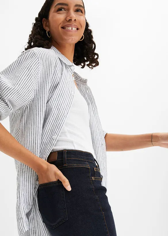 Slim straight jeans mid waist, stretch, bonprix