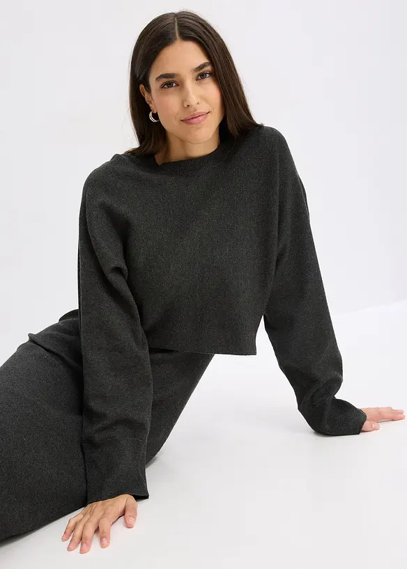 Gebreide jurk en shirt (2-dlg. set), bonprix