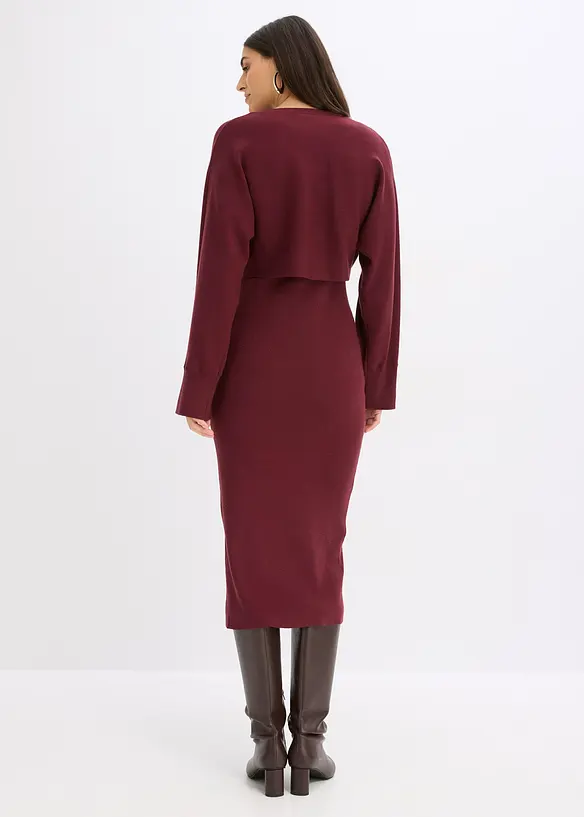 Gebreide jurk en shirt (2-dlg. set), bonprix