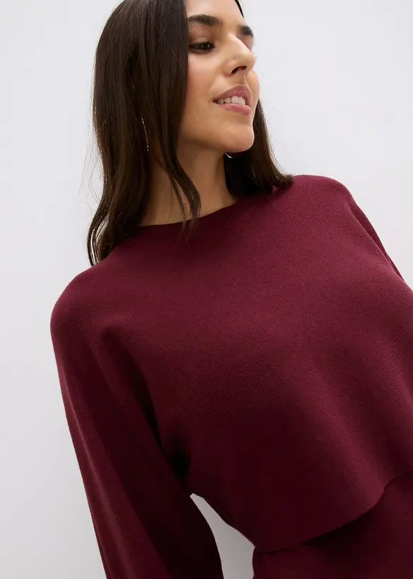 Gebreide jurk en shirt (2-dlg. set), bonprix