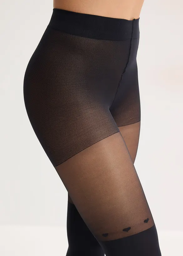 Overknee maillot met hartjes 60 den, bonprix