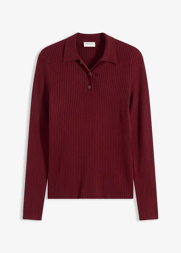 Geribde trui van viscosemix, bonprix