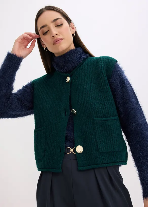 Vest met decoratieve knopen, bonprix