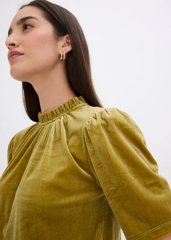 Fluwelen shirt, bonprix